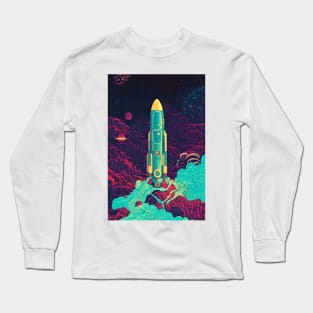 Retro Rocket Long Sleeve T-Shirt